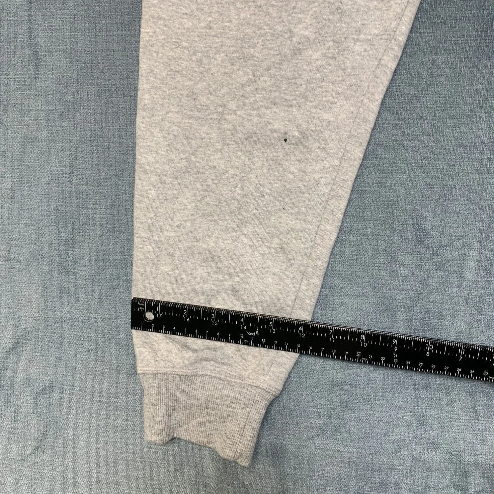 New Balance Jogger Pants Men Large Heather Gray Wordmark Logo Drawstring Tapered
